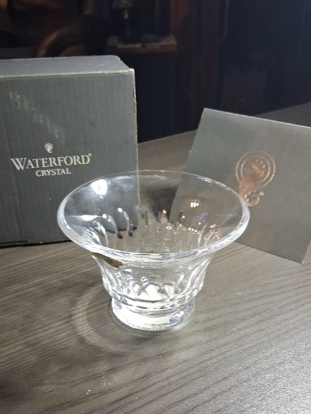 Waterford Crystal Clear Glass Flared Accent Votive Holder